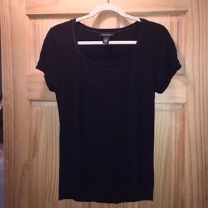 WHBM Black short sleeve top